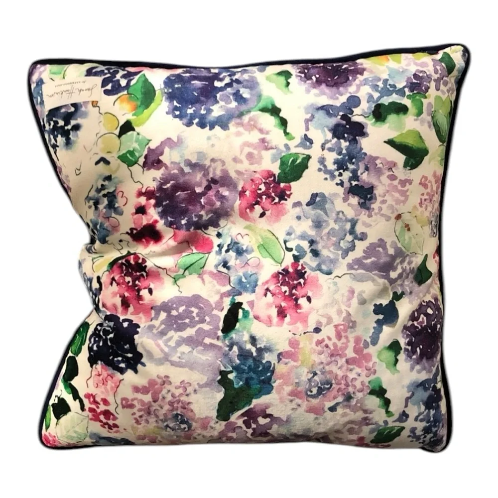 Anthropologie Sarah Hankinson “Pansies” Pillow